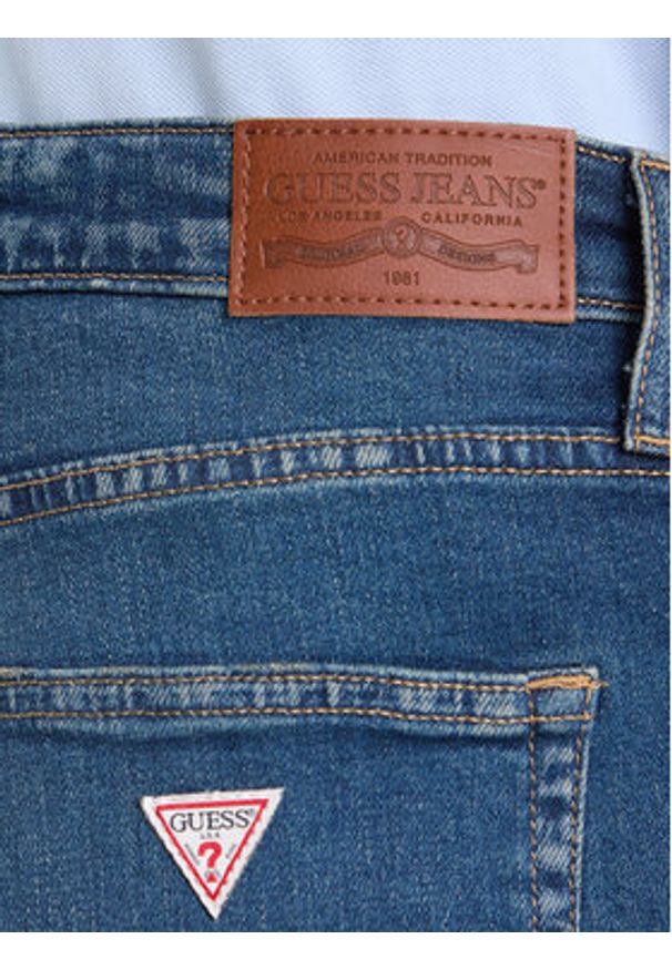 Guess Jeans Jeansy W5BA98 D5RA3 Granatowy Regular Fit. Kolor: niebieski