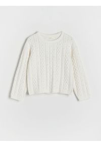 Reserved - Sweter z perełkami - złamana biel. Materiał: dzianina #1