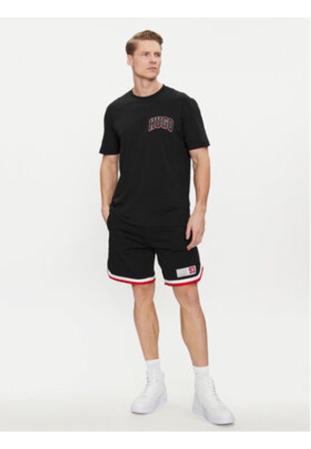 Hugo T-Shirt Dasko 50515067 Czarny Regular Fit. Kolor: czarny. Materiał: bawełna