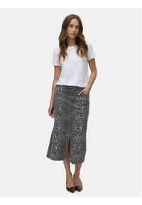 Vero Moda Spódnica jeansowa Veri 10336316 Szary Regular Fit. Kolor: szary. Materiał: bawełna #2