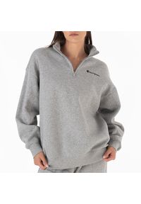 Bluza Champion Half Zip Sweatshirt 116590-EM006 - szara. Okazja: na co dzień. Kolor: szary. Materiał: bawełna, poliester. Styl: casual #1