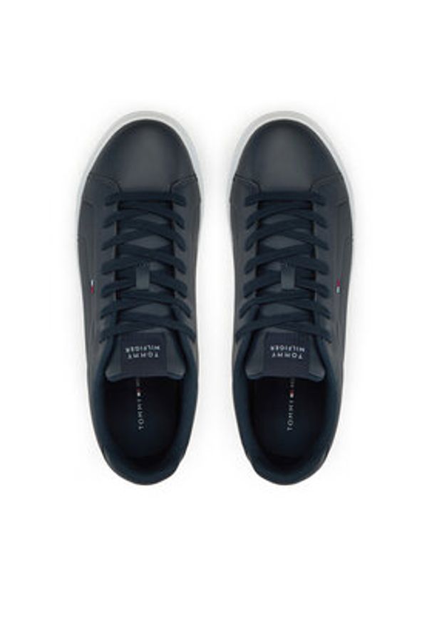 TOMMY HILFIGER - Tommy Hilfiger Sneakersy Icon Court Lth Flag Ess FM0FM05317 Granatowy. Kolor: niebieski. Materiał: skóra