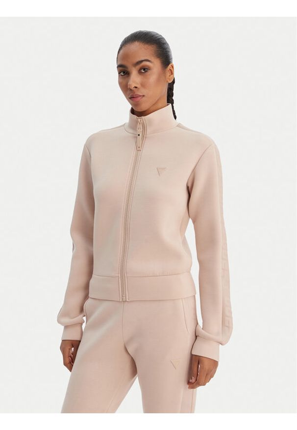 Guess Bluza V2YQ17 K7UW2 Beżowy Regular Fit. Kolor: beżowy. Materiał: wiskoza