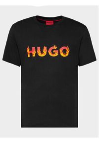 Hugo T-Shirt Danda 50504542 Czarny Regular Fit. Kolor: czarny. Materiał: bawełna