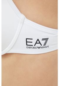 EA7 Emporio Armani dwuczęściowy strój kąpielowy 911026.CC418 kolor biały lekko usztywniona miseczka. Kolor: biały. Materiał: materiał #4