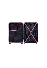 Ochnik - Komplet walizek na kółkach 19''/24''/28''. Kolor: fioletowy. Materiał: materiał, poliester, guma, kauczuk #7