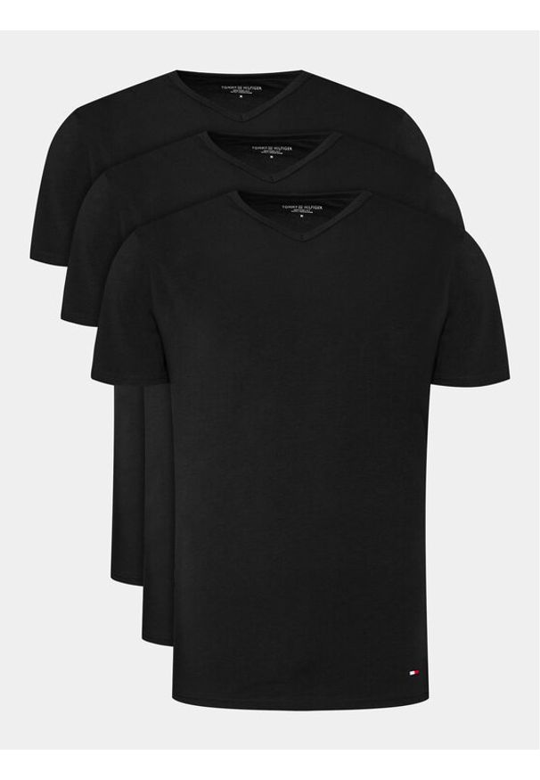 TOMMY HILFIGER - Tommy Hilfiger Komplet t-shirtów UM0UM03137 Czarny Regular Fit. Kolor: czarny. Materiał: bawełna