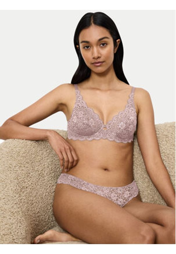 Triumph Biustonosz z fiszbiną Amourette 10209574 Różowy. Kolor: różowy. Materiał: syntetyk