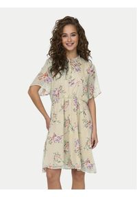 only - ONLY Sukienka codzienna Aida 15319705 Écru Regular Fit. Okazja: na co dzień. Materiał: syntetyk. Typ sukienki: proste. Styl: casual #1