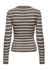 only - ONLY Sweter Louisa 15344579 Brązowy Slim Fit. Kolor: brązowy. Materiał: syntetyk #6