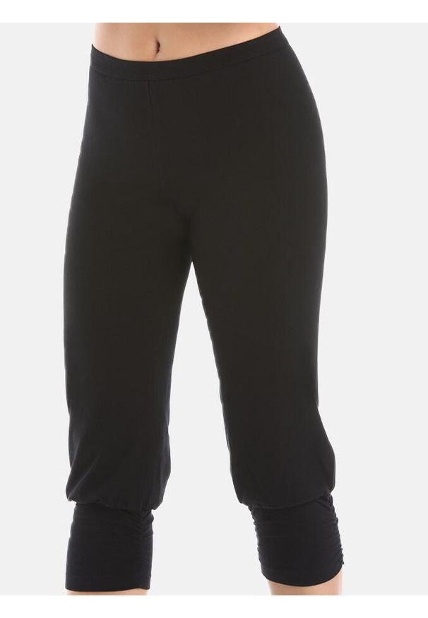 TEYLI - Spodenki do siatkówki damskie Teyli Comforto 3/4. Kolor: czarny. Materiał: bawełna, elastan. Sport: siatkówka