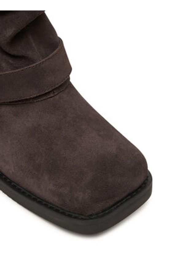 MICHAEL Michael Kors Botki Colby 40F5COFE5S Brązowy. Kolor: brązowy. Materiał: skóra, zamsz