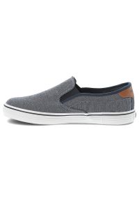 Szare Tenisówki Wrangler Wsuwane Obuwie Męskie. Okazja: na co dzień, na spacer. Zapięcie: bez zapięcia. Kolor: szary. Materiał: jeans, denim, materiał. Szerokość cholewki: normalna. Styl: casual #6