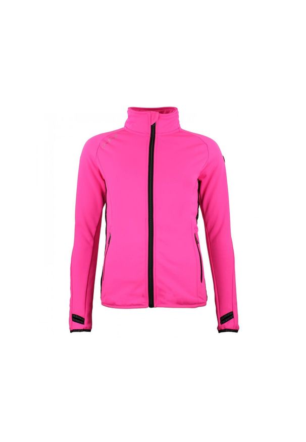 PEAK MOUNTAIN - Kurtka damska Peak Mountain Polarshel Aclimawz. Kolor: różowy. Sport: turystyka piesza