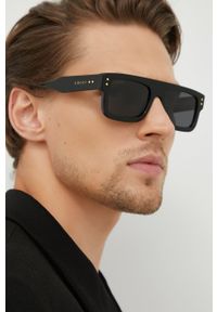 Gucci okulary przeciwsłoneczne męskie kolor czarny. Kształt: prostokątne. Kolor: czarny #4