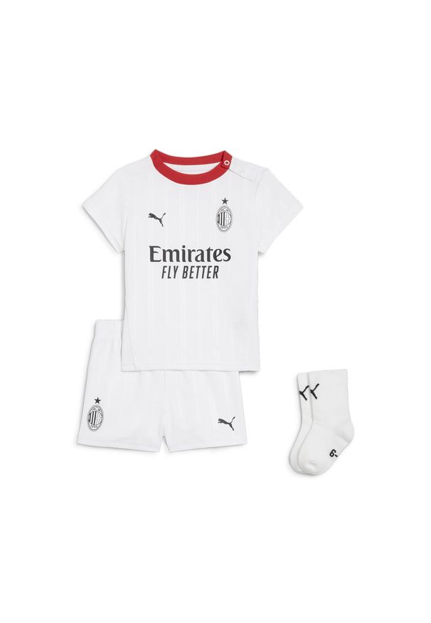 Puma - Strój wyjazdowy AC Milan 24/25 dla małych dzieci PUMA White. Kolor: biały