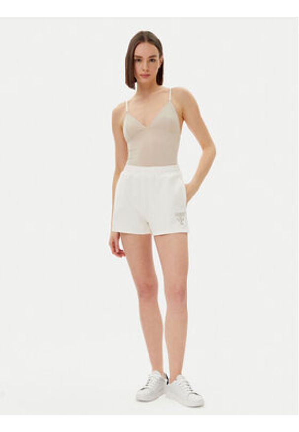 Guess Szorty sportowe V5GD19 KC3D2 Écru Relaxed Fit. Materiał: bawełna
