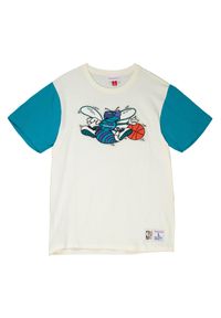 Mitchell & Ness - Koszulka Charlotte Hornets NBA Color Blocked. Kolor: beżowy, wielokolorowy, biały. Wzór: kolorowy. Sport: koszykówka #1