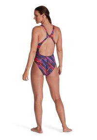 Strój kąpielowy Speedo Recordbreaker – Ultrafioletowy/Czerwony – Rozmiar 30. Kolor: różowy. Wzór: kolorowy