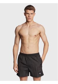 Calvin Klein Swimwear Szorty kąpielowe KM0KM00819 Czarny Regular Fit. Kolor: czarny. Materiał: syntetyk
