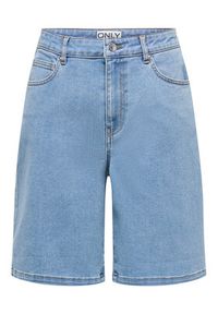 only - ONLY Szorty jeansowe Frida 15360438 Niebieski Regular Fit. Kolor: niebieski. Materiał: bawełna