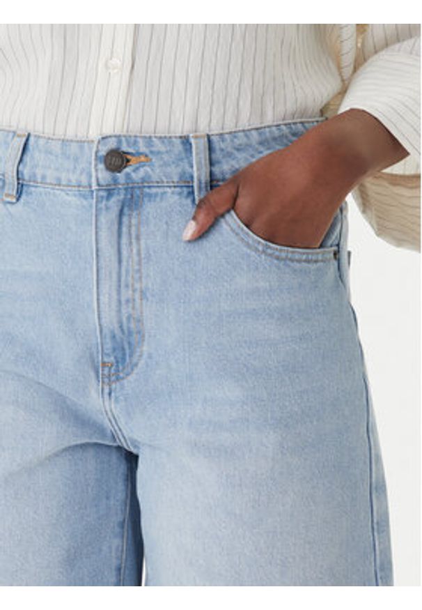 Eleh Szorty jeansowe EL123 Niebieski Regular Fit. Kolor: niebieski. Materiał: bawełna