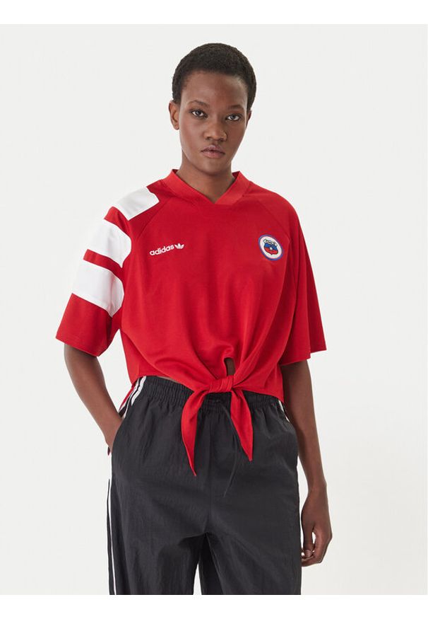 Adidas - adidas T-Shirt Chile Reconstructed Bringback KD0968 Czerwony Loose Fit. Kolor: czerwony. Materiał: syntetyk