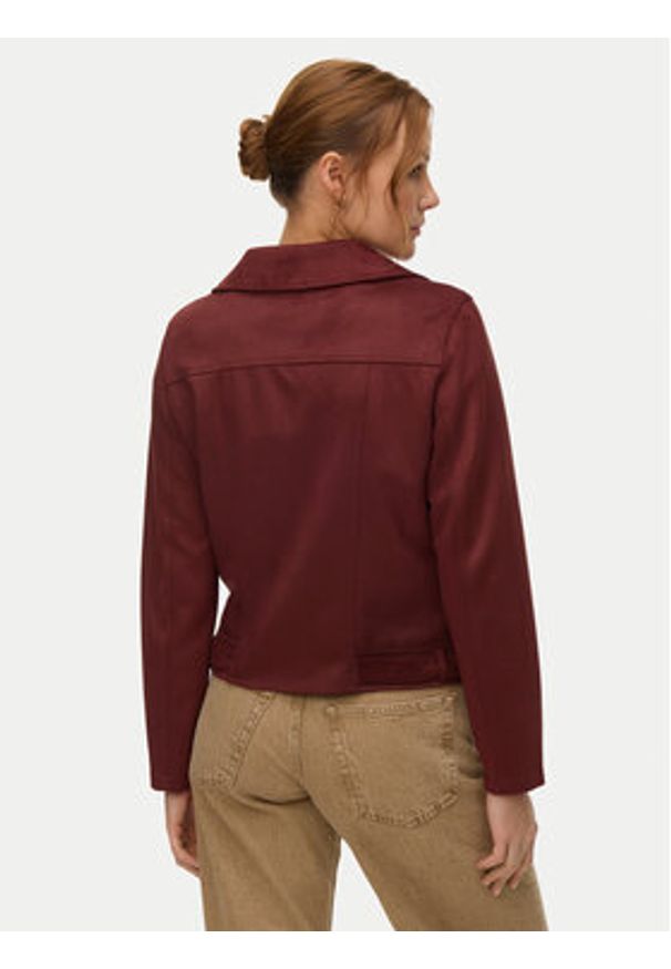 Vero Moda Kurtka z imitacji skóry Jose 10300938 Bordowy Regular Fit. Kolor: czerwony. Materiał: skóra
