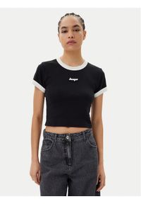Hugo - HUGO T-Shirt Dalia 50537476 Czarny Slim Fit. Kolor: czarny. Materiał: bawełna #1