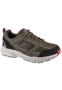 skechers - Buty do chodzenia męskie Skechers Canyon Verketta. Kolor: wielokolorowy, czarny, zielony. Materiał: materiał, syntetyk, tkanina. Szerokość cholewki: normalna. Sport: turystyka piesza