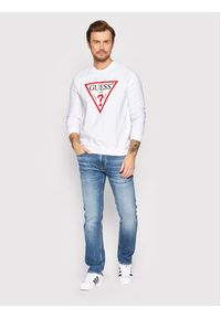 Guess Bluza Audley M2YQ37 K6ZS1 Biały Slim Fit. Kolor: biały. Materiał: bawełna #3