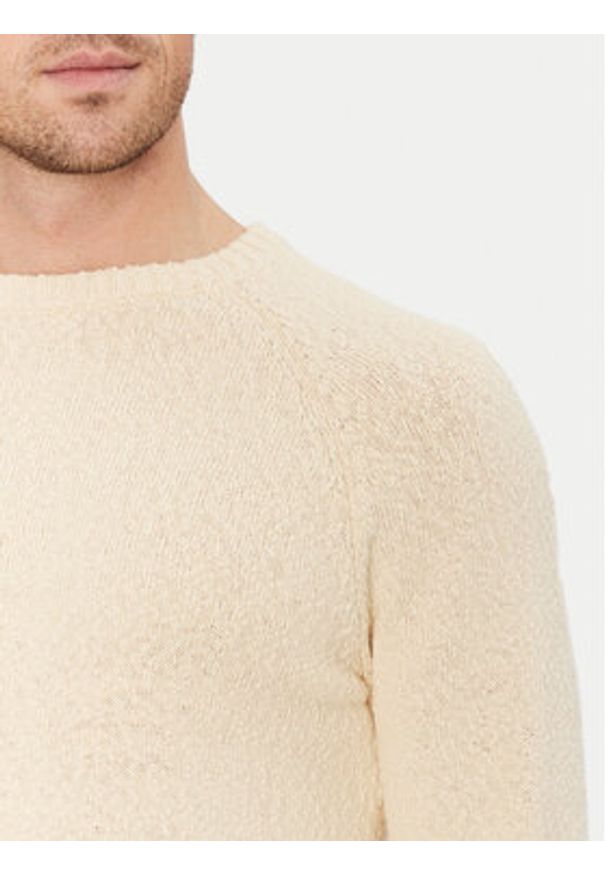 Blend Sweter 20717701 Beżowy Regular Fit. Kolor: beżowy. Materiał: bawełna