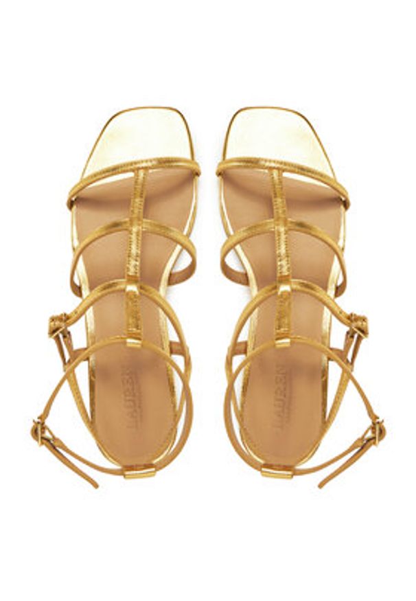 Lauren Ralph Lauren - LAUREN RALPH LAUREN Sandały 802978208001 Złoty. Kolor: złoty. Materiał: skóra