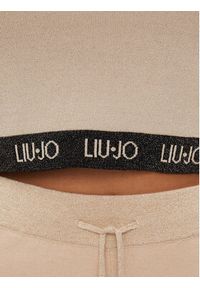 Liu Jo Sport Sweter TA4008 MS014 Złoty Slim Fit. Kolor: złoty. Materiał: wiskoza. Styl: sportowy