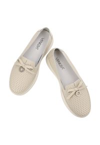 Beżowe Półbuty Damskie Venezia Stylowe Obuwie Damskie. Okazja: na co dzień. Kolor: beżowy. Materiał: skóra. Styl: elegancki #7