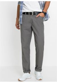 bonprix - Spodnie z gumką w talii Regular Fit Straight (2 pary). Kolor: niebieski