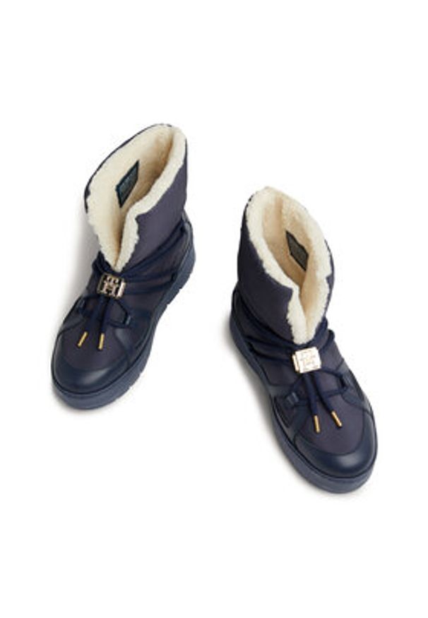 TOMMY HILFIGER - Tommy Hilfiger Śniegowce Tommy Essential Snowboot FW0FW07504 Niebieski. Kolor: niebieski. Materiał: materiał
