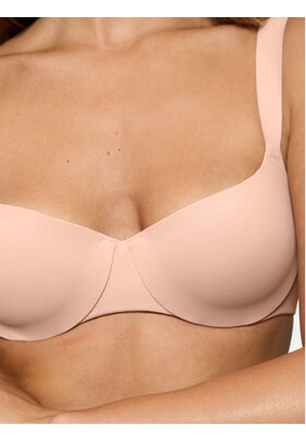 Triumph Biustonosz balkonetka Make-Up Illusion 10217849 Różowy. Kolor: różowy. Materiał: syntetyk