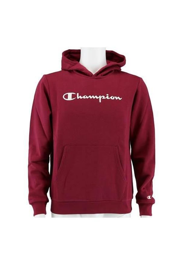 Bluza sportowa chłopięca Champion Big Logo Print. Typ kołnierza: kaptur. Kolor: czerwony. Wzór: nadruk. Styl: sportowy