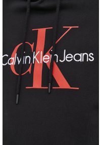 Calvin Klein Jeans Bluza bawełniana J30J320805.PPYY męska kolor czarny z kapturem z aplikacją. Okazja: na co dzień. Typ kołnierza: kaptur. Kolor: czarny. Materiał: bawełna. Wzór: aplikacja. Styl: casual #3