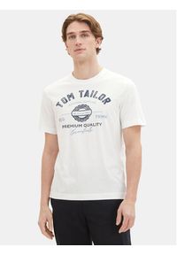 Tom Tailor T-Shirt 1037735 Biały Regular Fit. Kolor: biały. Materiał: bawełna #7