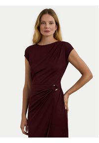 Lauren Ralph Lauren - LAUREN RALPH LAUREN Sukienka koktajlowa 250951402001 Bordowy Slim Fit. Kolor: czerwony. Materiał: syntetyk. Styl: wizytowy #5