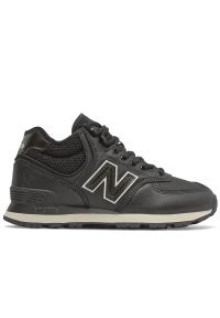 Buty New Balance WH574MI2 - czarne. Okazja: na co dzień. Zapięcie: sznurówki. Kolor: czarny. Materiał: guma, skóra, futro, materiał. Szerokość cholewki: normalna. Sezon: zima. Model: New Balance 574