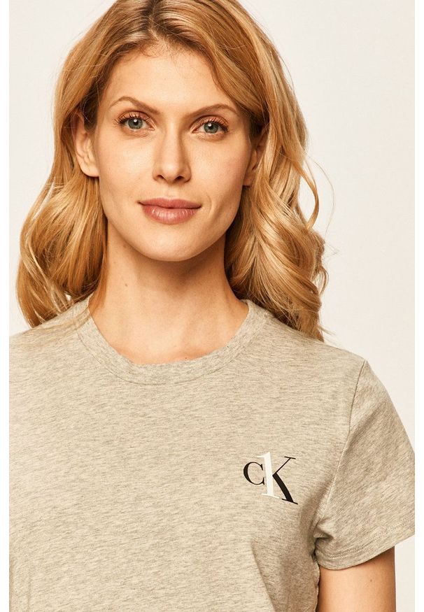 Calvin Klein Underwear - T-shirt CK One. Okazja: na co dzień. Kolor: szary. Materiał: dzianina. Styl: casual