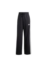 Adidas - Spodnie Essentials 3-Stripes Open Hem French Terry. Kolor: biały, wielokolorowy, czarny. Materiał: materiał