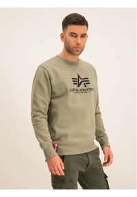 Alpha Industries Bluza Basic 178302 Zielony Regular Fit. Kolor: zielony. Materiał: bawełna #1