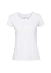 FRUIT OF THE LOOM - Koszulka Damska Iconic 195 Plain T-shirt. Kolor: biały. Sport: turystyka piesza #1