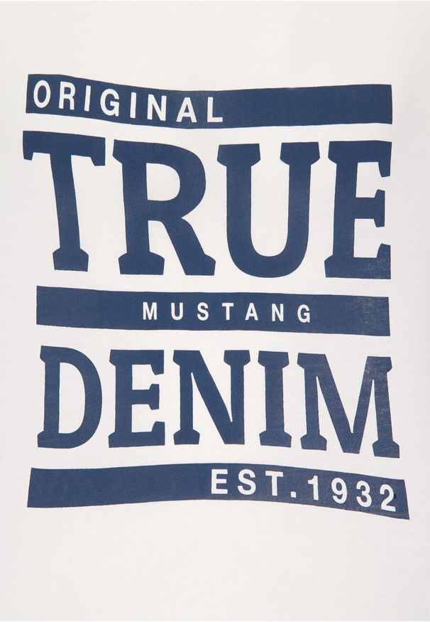 Mustang - MUSTANG ALEX C PRINT MĘSKI T-SHIRT KOSZULKA Z KRÓTKIM RĘKAWEM LOGO NADRUK CLOUD DANCER 1007863 2020. Długość rękawa: krótki rękaw. Długość: krótkie. Wzór: nadruk