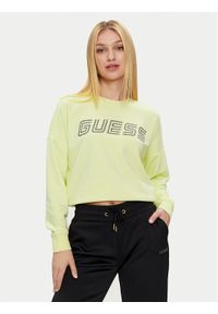Guess Bluza Skylar V4GQ07 K8802 Zielony Relaxed Fit. Kolor: zielony. Materiał: syntetyk, bawełna