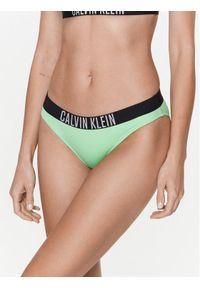 Calvin Klein Swimwear Dół od bikini KW0KW01983 Zielony. Kolor: zielony. Materiał: syntetyk